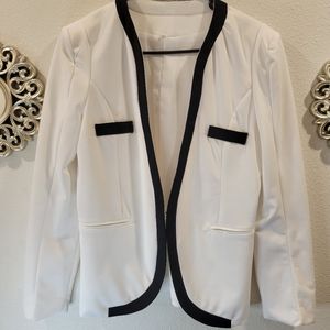White and black suit jacket